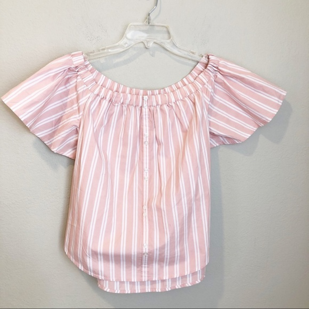 BP Off‎ Shoulder Stripe Blouse NWT